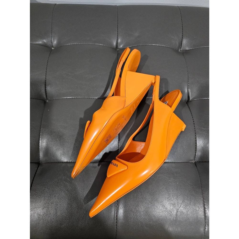New Prada Leather Slingback pumps in size 38 - Picture 4 of 8